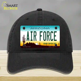 Air Force Arizona Novelty License Plate Hat Tag Unconstructed Cotton Black