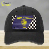 Oregon Racing Flag Novelty License Plate Hat Tag Unconstructed Cotton Black