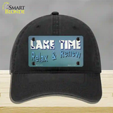 Lake Time Novelty License Plate Hat Tag Unconstructed Cotton Black