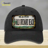 Old Orchard Beach Maine Rusty Novelty License Plate Hat Tag Unconstructed Cotton Black