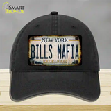 Bills Mafia New York Rusty Novelty License Plate Hat Tag Unconstructed Cotton Black