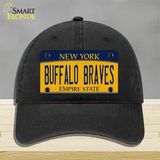 Buffalo Braves New York Novelty License Plate Hat Tag Unconstructed Cotton Black