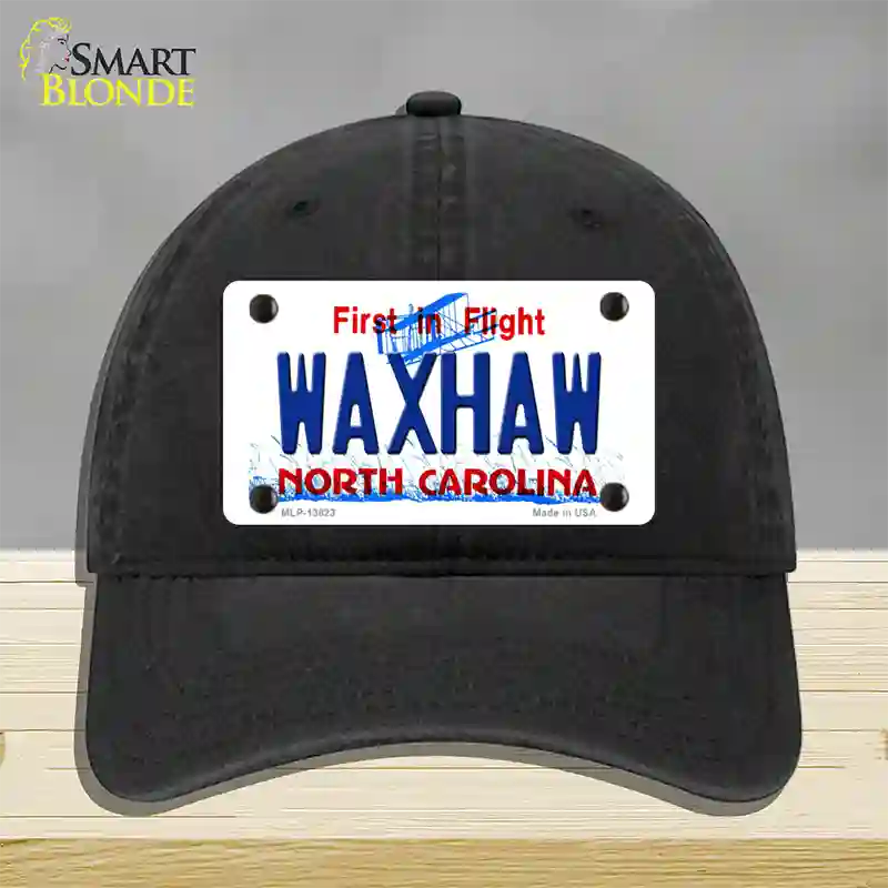 Waxhaw North Carolina Novelty License Plate Hat Tag Unconstructed Cotton Black