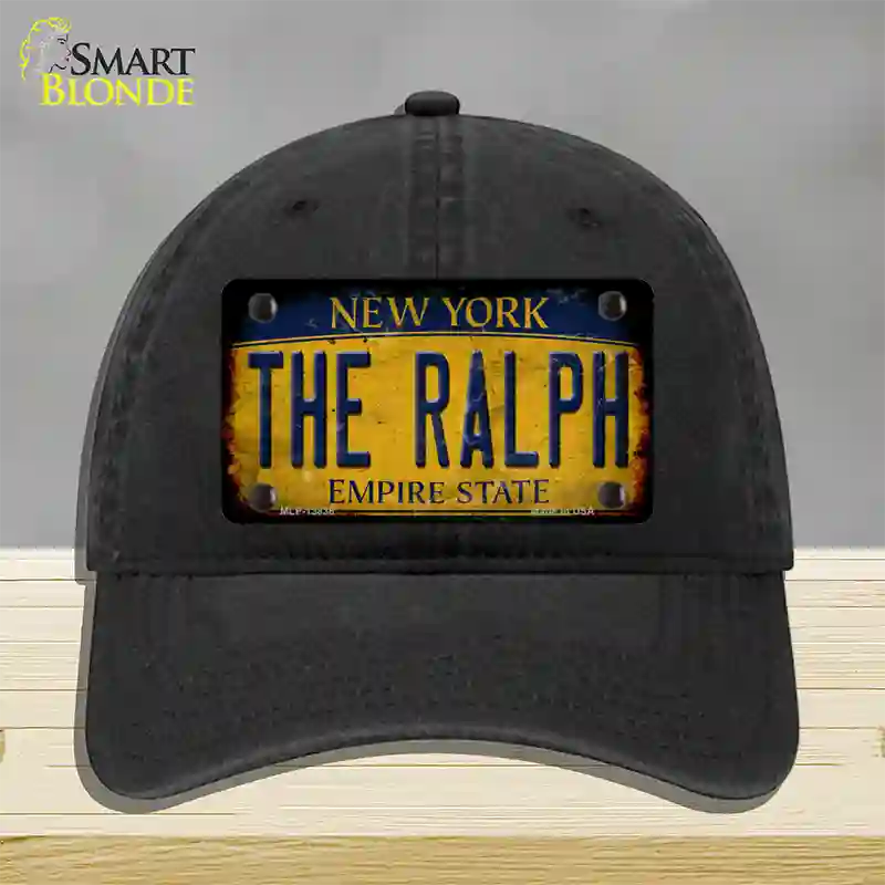 The Ralph New York Rusty Novelty License Plate Hat Tag Unconstructed Cotton Black