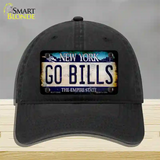 Go Bills New York Rusty Novelty License Plate Hat Tag Unconstructed Cotton Black