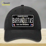 Barranquitas Puerto Rico Black Novelty License Plate Hat Unconstructed Cotton / Black