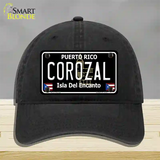 Corozal Puerto Rico Black Novelty License Plate Hat Unconstructed Cotton / Black