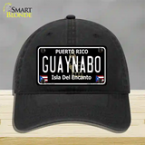Guaynabo Puerto Rico Black Novelty License Plate Hat Unconstructed Cotton / Black