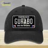 Gurabo Puerto Rico Black Novelty License Plate Hat Unconstructed Cotton / Black