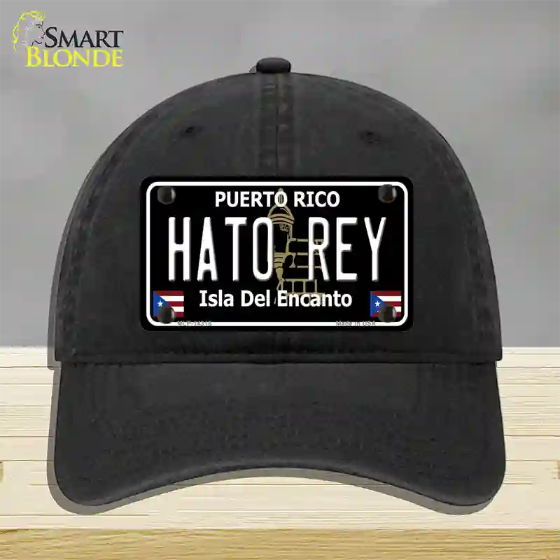 Hato Rey Puerto Rico Black Novelty License Plate Hat Unconstructed Cotton / Black