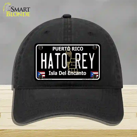 Hato Rey Puerto Rico Black Novelty License Plate Hat Unconstructed Cotton / Black