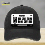 Nevada POW MIA Some Gave All Novelty License Plate Hat Unconstructed Cotton / Black