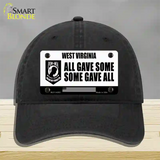 West Virginia POW MIA Some Gave All Novelty License Plate Hat Unconstructed Cotton / Black