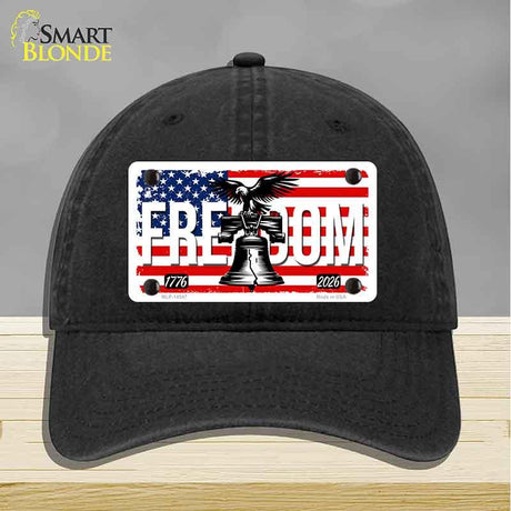 Freedom Liberty Bell Novelty License Plate Hat HAT-MLP-14547 Unconstructed Cotton Black