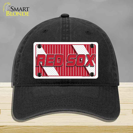 RED SOX Graphic Novelty License Plate Hat HAT-MLP-14568 Unconstructed Cotton Black