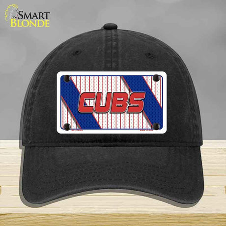 CUBS Graphic Novelty License Plate Hat HAT-MLP-14569 Unconstructed Cotton Black