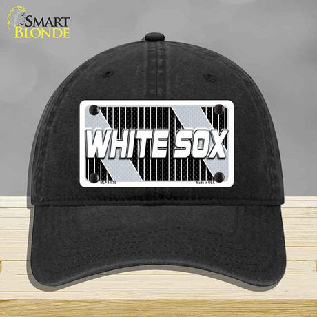 WHITE SOX Graphic Novelty License Plate Hat HAT-MLP-14570 Unconstructed Cotton Black