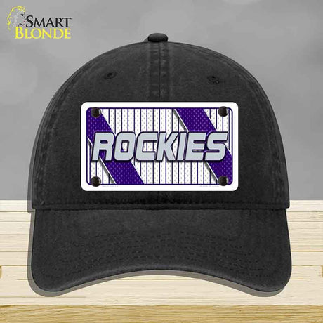 ROCKIES Graphic Novelty License Plate Hat HAT-MLP-14573 Unconstructed Cotton Black