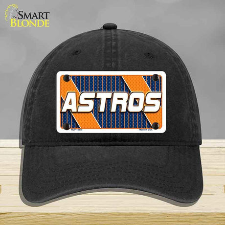 ASTROS Graphic Novelty License Plate Hat HAT-MLP-14575 Unconstructed Cotton Black