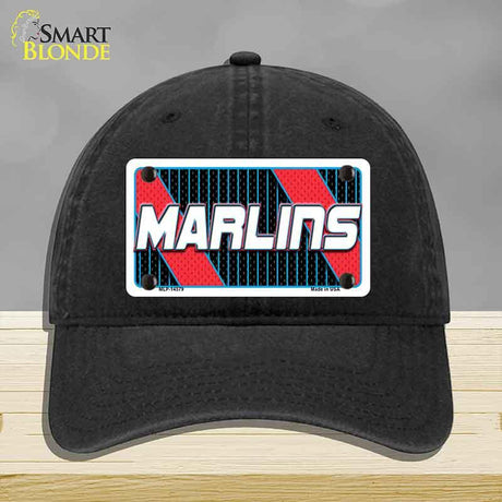 MARLINS Graphic Novelty License Plate Hat HAT-MLP-14579 Unconstructed Cotton Black