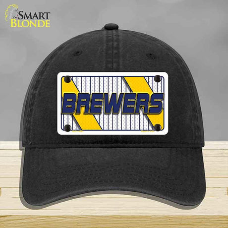 BREWERS Graphic Novelty License Plate Hat HAT-MLP-14580 Unconstructed Cotton Black