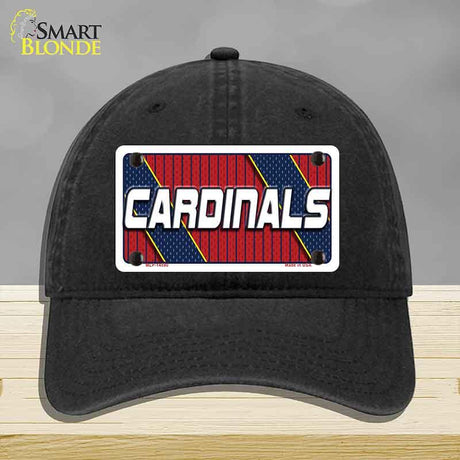Black cap with 'Cardinals' logo on a gray background