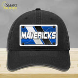 Black cap with a 'MAVERICKS' license plate design on a gray background