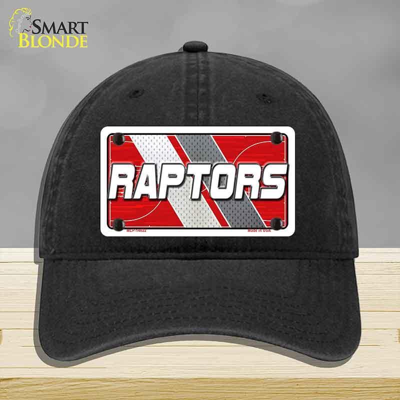 Black cap with 'RAPTORS' logo on a gray background