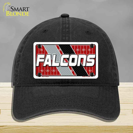 FALCONS Graphic Novelty License Plate Hat HAT-MLP-14626 Unconstructed Cotton Black