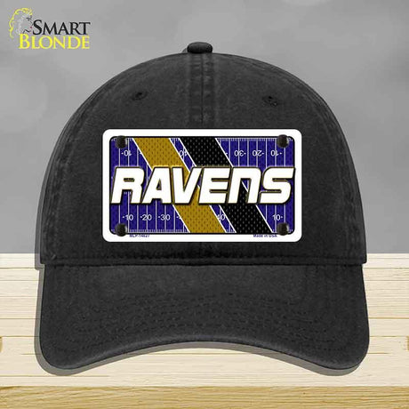 RAVENS Graphic Novelty License Plate Hat HAT-MLP-14627 Unconstructed Cotton Black