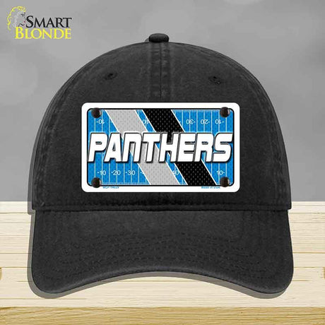 PANTHERS Graphic Novelty License Plate Hat HAT-MLP-14629 Unconstructed Cotton Black