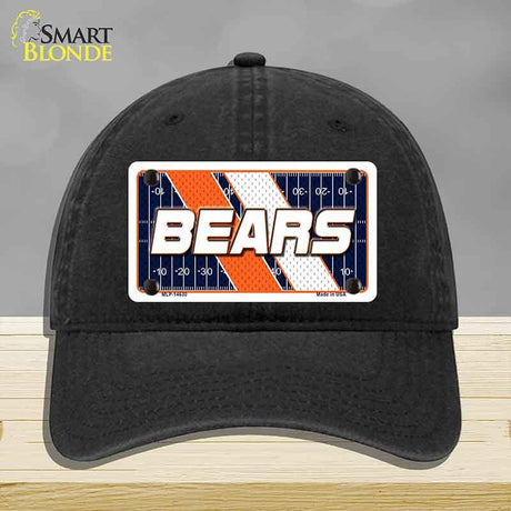 BEARS Graphic Novelty License Plate Hat HAT-MLP-14630 Unconstructed Cotton Black