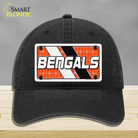 BENGALS Graphic Novelty License Plate Hat HAT-MLP-14631 Unconstructed Cotton Black