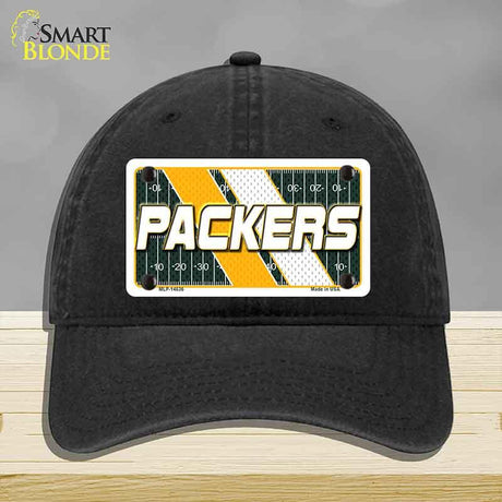 PACKERS Graphic Novelty License Plate Hat HAT-MLP-14636 Unconstructed Cotton Black