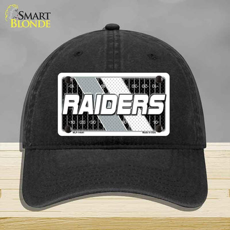 RAIDERS Graphic Novelty License Plate Hat HAT-MLP-14641 Unconstructed Cotton Black