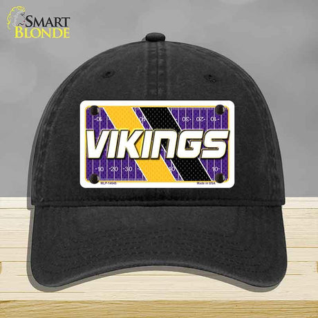 VIKINGS Graphic Novelty License Plate Hat HAT-MLP-14645 Unconstructed Cotton Black