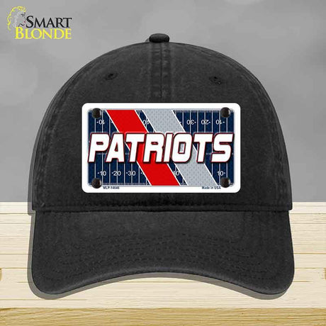 PATRIOTS Graphic Novelty License Plate Hat HAT-MLP-14646 Unconstructed Cotton Black