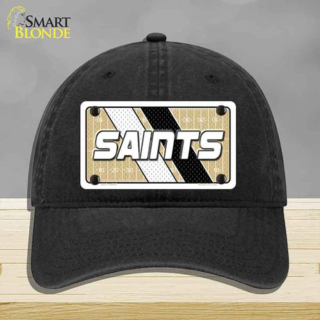 SAINTS Graphic Novelty License Plate Hat HAT-MLP-14647 Unconstructed Cotton Black