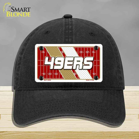 49ERS Graphic Novelty License Plate Hat HAT-MLP-14652 Unconstructed Cotton Black