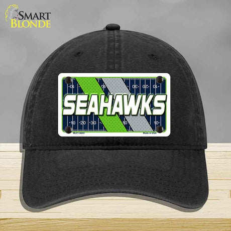 SEAHAWKS Graphic Novelty License Plate Hat HAT-MLP-14653 Unconstructed Cotton Black
