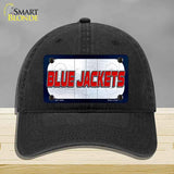 BLUE JACKETS Graphic Novelty License Plate Hat HAT-MLP-14664 Unconstructed Cotton Black