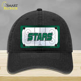 STARS Graphic Novelty License Plate Hat HAT-MLP-14665 Unconstructed Cotton Black