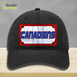 CANADIENS Graphic Novelty License Plate Hat HAT-MLP-14671 Unconstructed Cotton Black