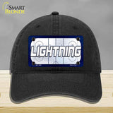 LIGHTNING Graphic Novelty License Plate Hat HAT-MLP-14682 Unconstructed Cotton Black