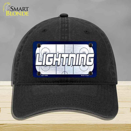 LIGHTNING Graphic Novelty License Plate Hat HAT-MLP-14682 Unconstructed Cotton Black