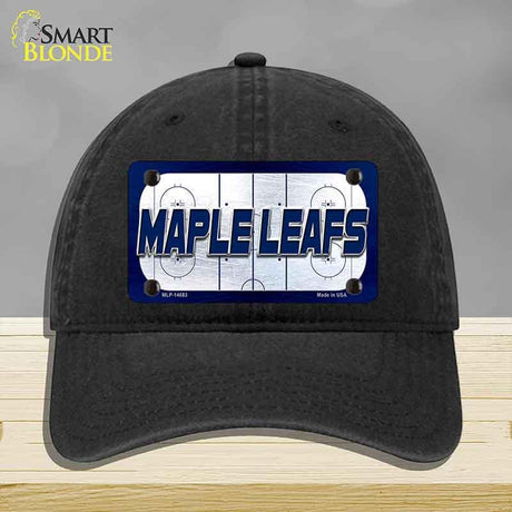 MAPLE LEAFS Graphic Novelty License Plate Hat HAT-MLP-14683 Unconstructed Cotton Black