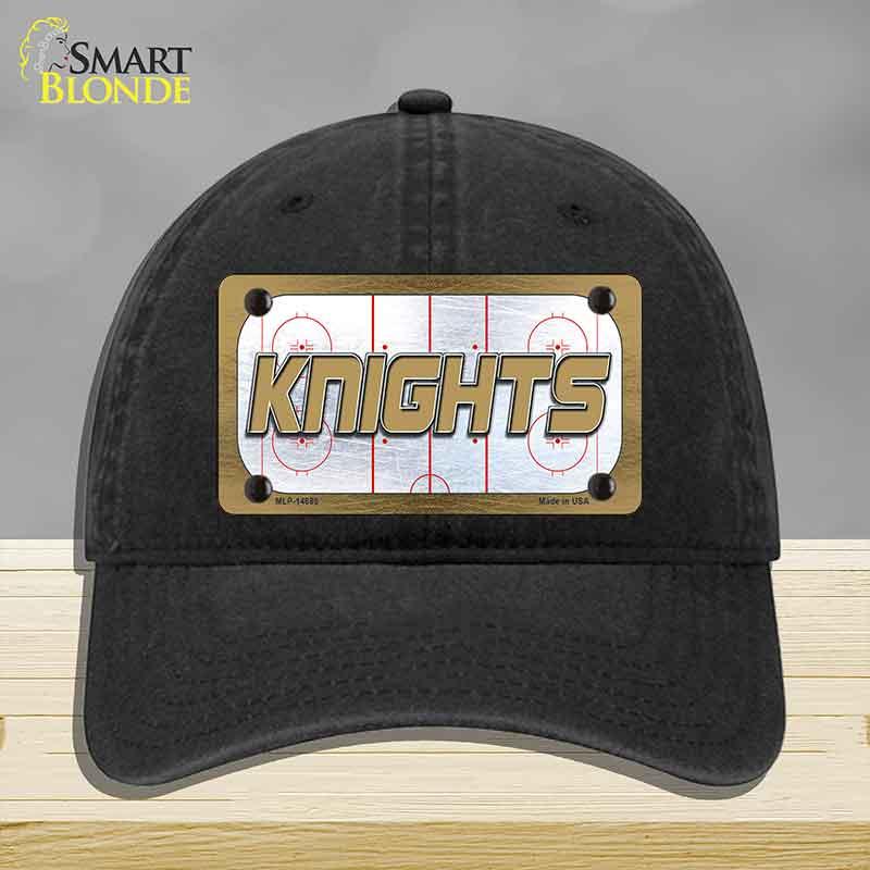 KNIGHTS Graphic Novelty License Plate Hat HAT-MLP-14686 Unconstructed Cotton Black