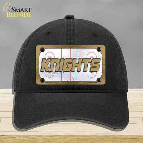 KNIGHTS Graphic Novelty License Plate Hat HAT-MLP-14686 Unconstructed Cotton Black