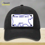 Nunavut Novelty License Plate Hat Unconstructed Cotton / Black