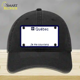 Quebec Novelty License Plate Hat Unconstructed Cotton / Black